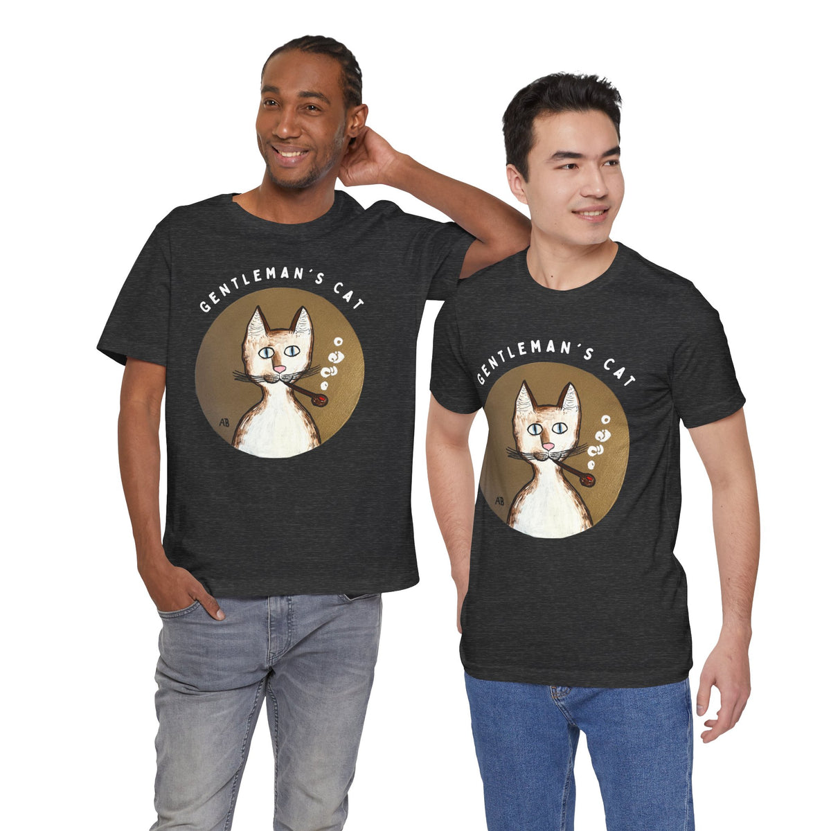 Gentleman's Cat T-Shirt - Arjuna Rigby Art and Lifestyle Store
