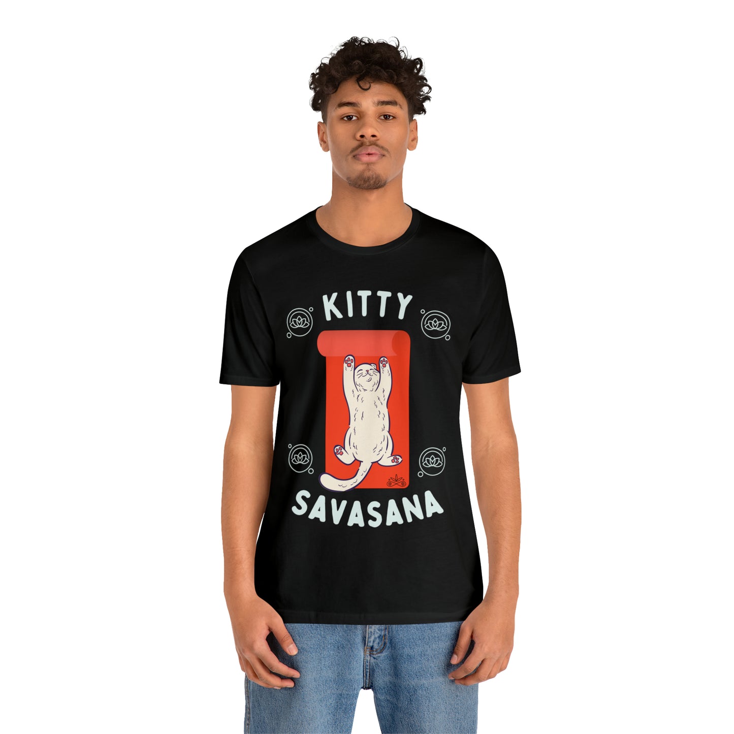 Kitty Savasana - Classic T-Shirt - Arjuna Rigby Art and Lifestyle Store
