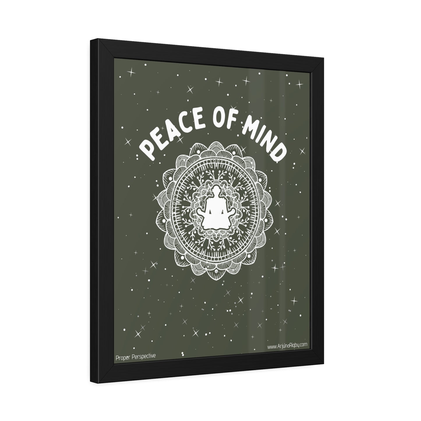 Peace of Mind Framed Fine Art Poster green background