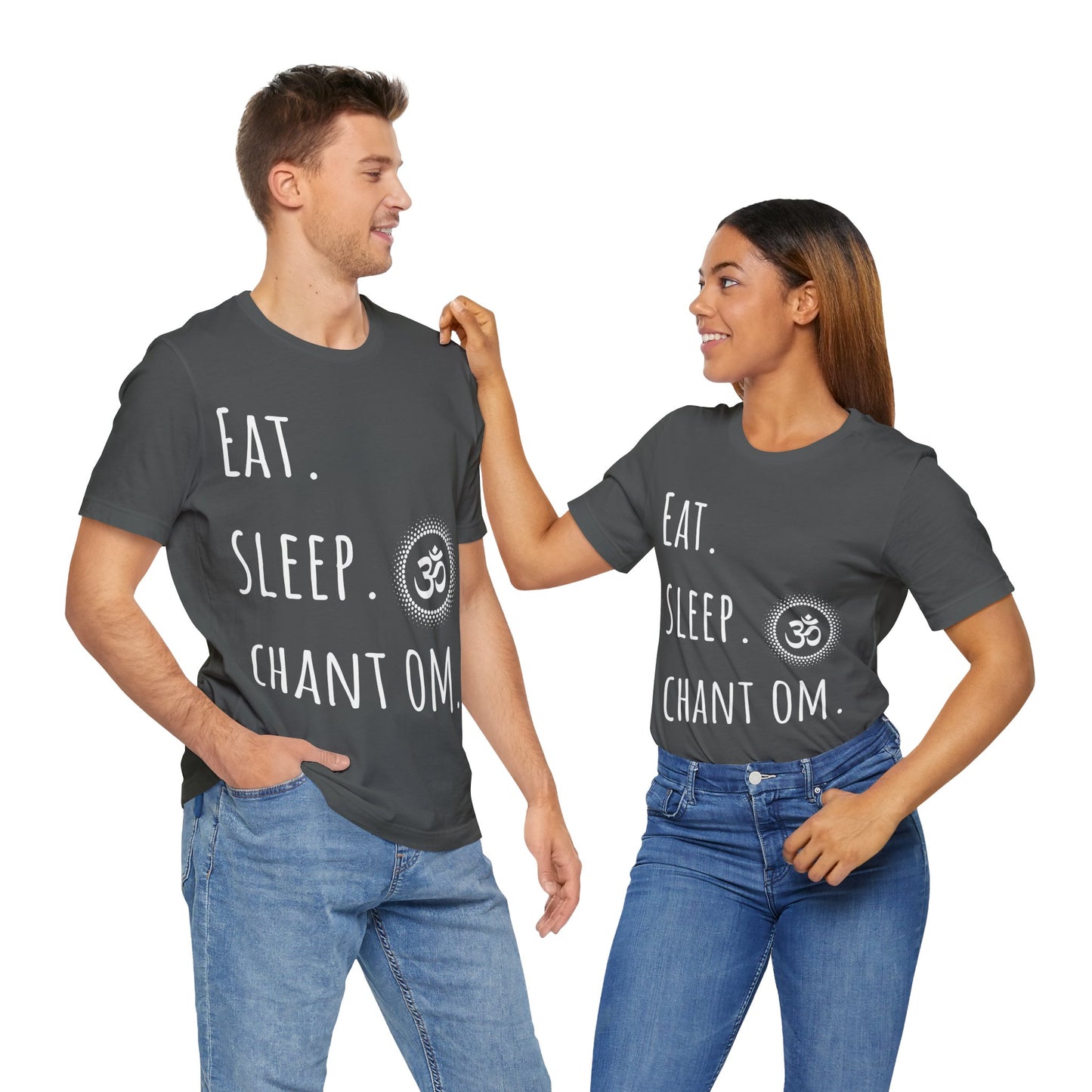 Eat. Sleep. Chant Om. T-Shirt - Arjuna Rigby Art and Lifestyle Store