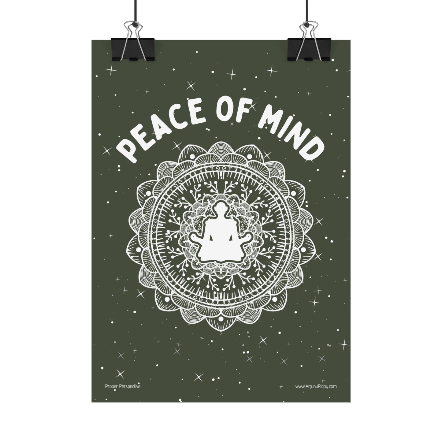 Peace of Mind Fine Art Poster green background