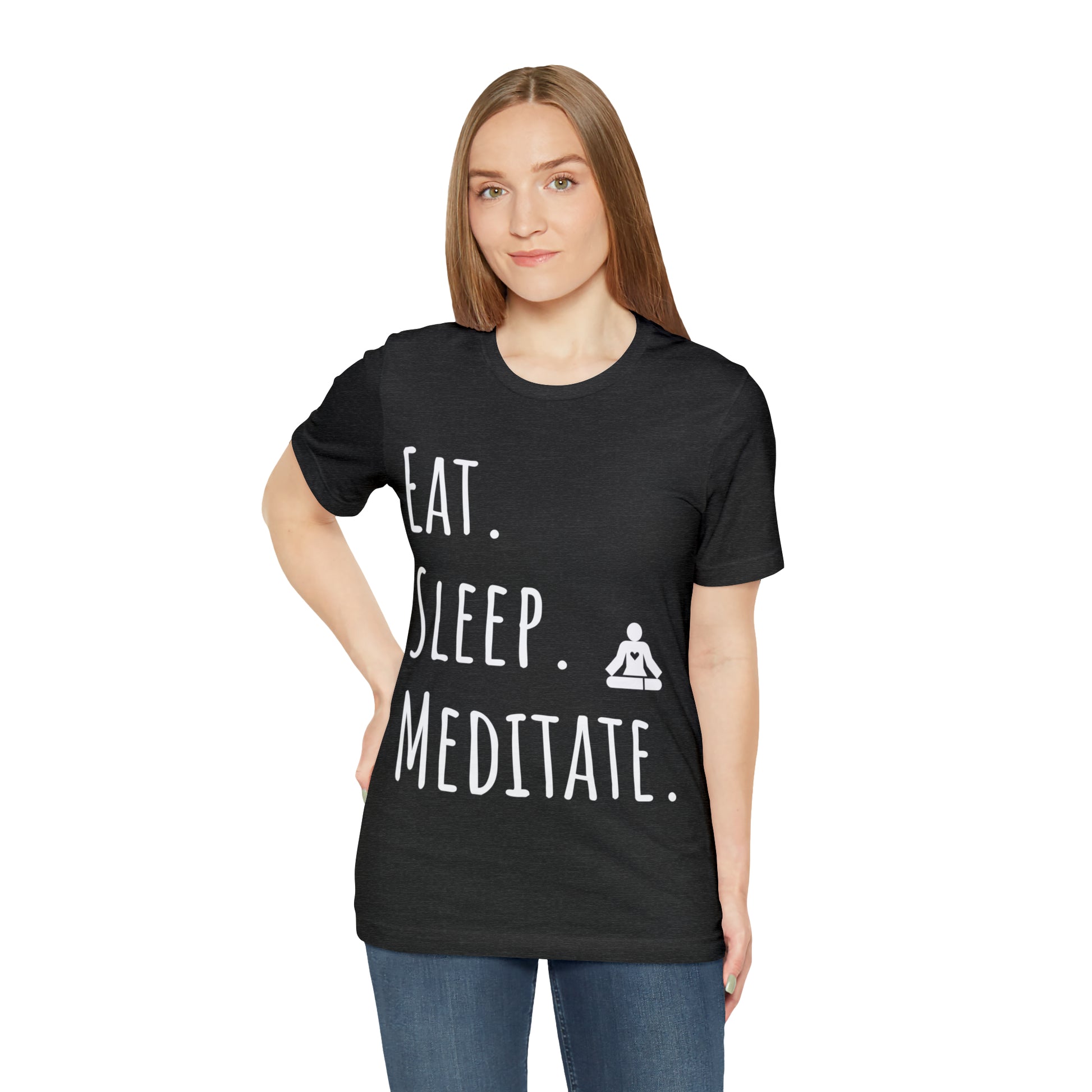 Eat. Sleep. Meditate. T-Shirt - Arjuna Rigby Art and Lifestyle Store