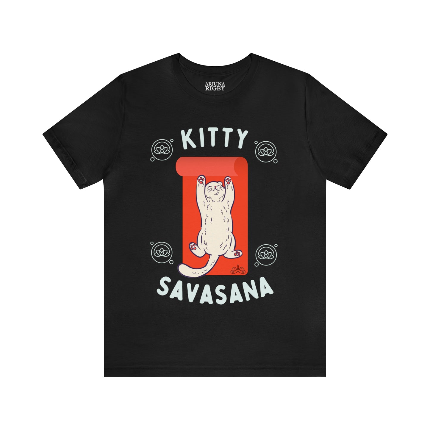 Kitty Savasana - Classic T-Shirt - Arjuna Rigby Art and Lifestyle Store