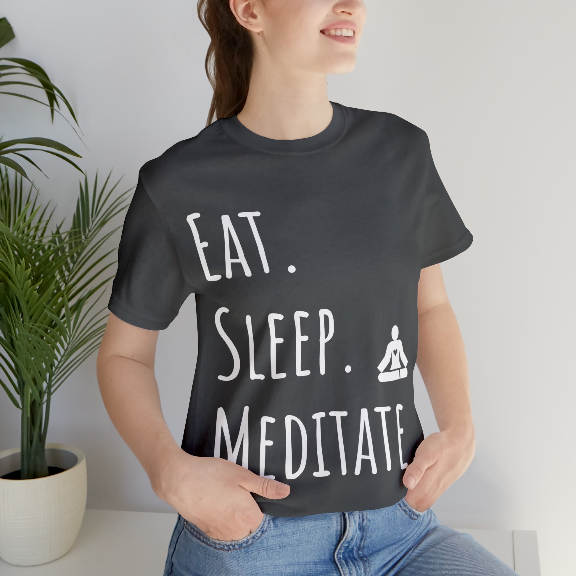Eat. Sleep. Meditate. T-Shirt - Arjuna Rigby Art and Lifestyle Store