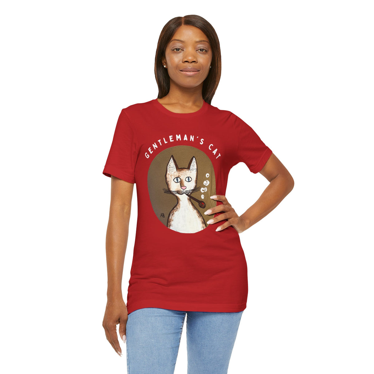 Gentleman's Cat T-Shirt - Arjuna Rigby Art and Lifestyle Store