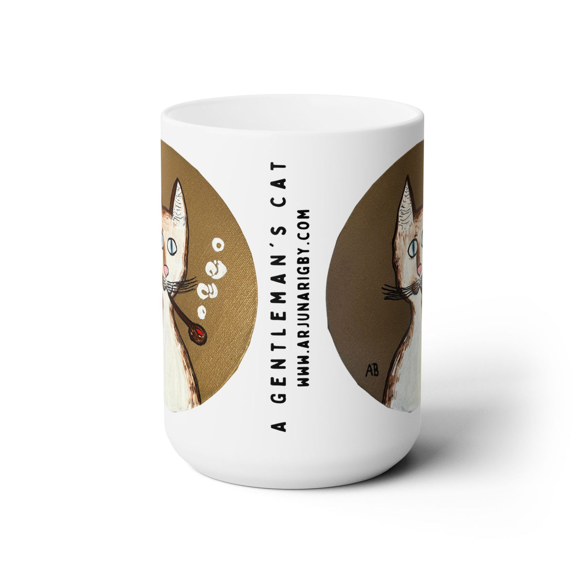 Gentleman's Cat Large Ceramic Mug