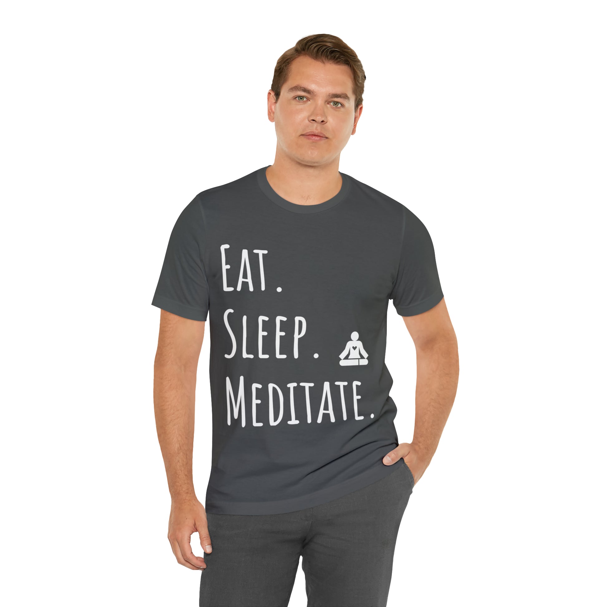 Eat. Sleep. Meditate. T-Shirt - Arjuna Rigby Art and Lifestyle Store