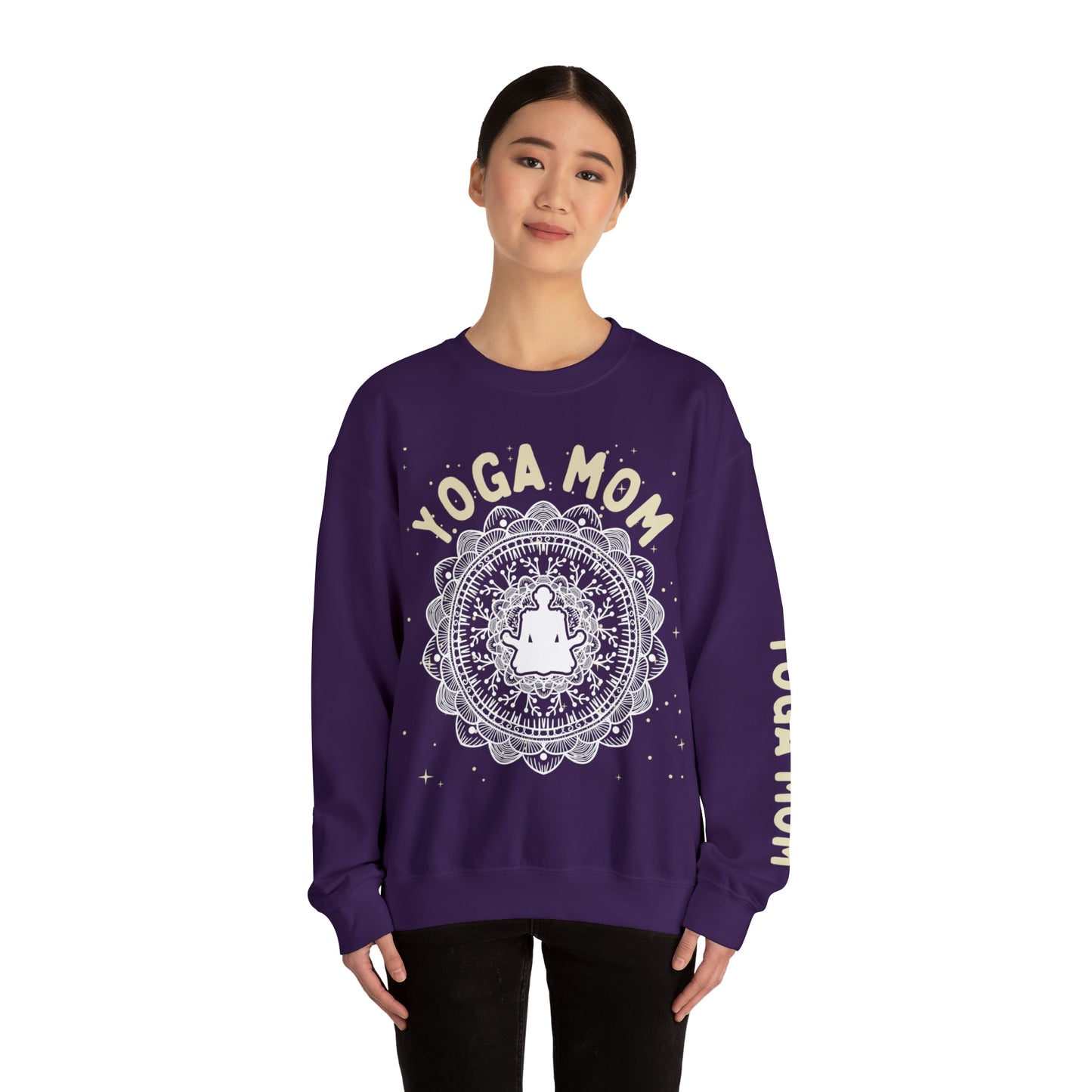 Yoga Mom Crewneck Sweatshirt - Arjuna Rigby Art and Lifestyle Store