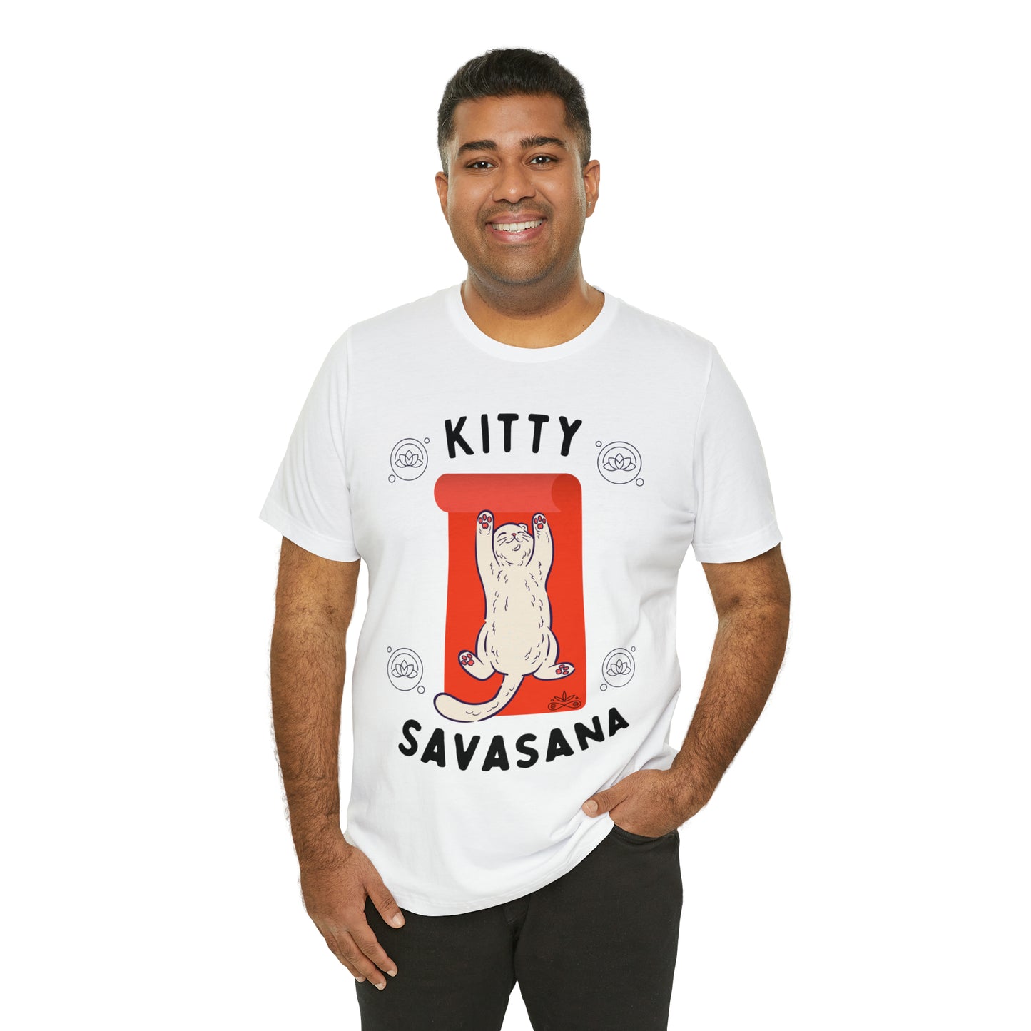 Kitty Savasana - Classic T-Shirt - Arjuna Rigby Art and Lifestyle Store
