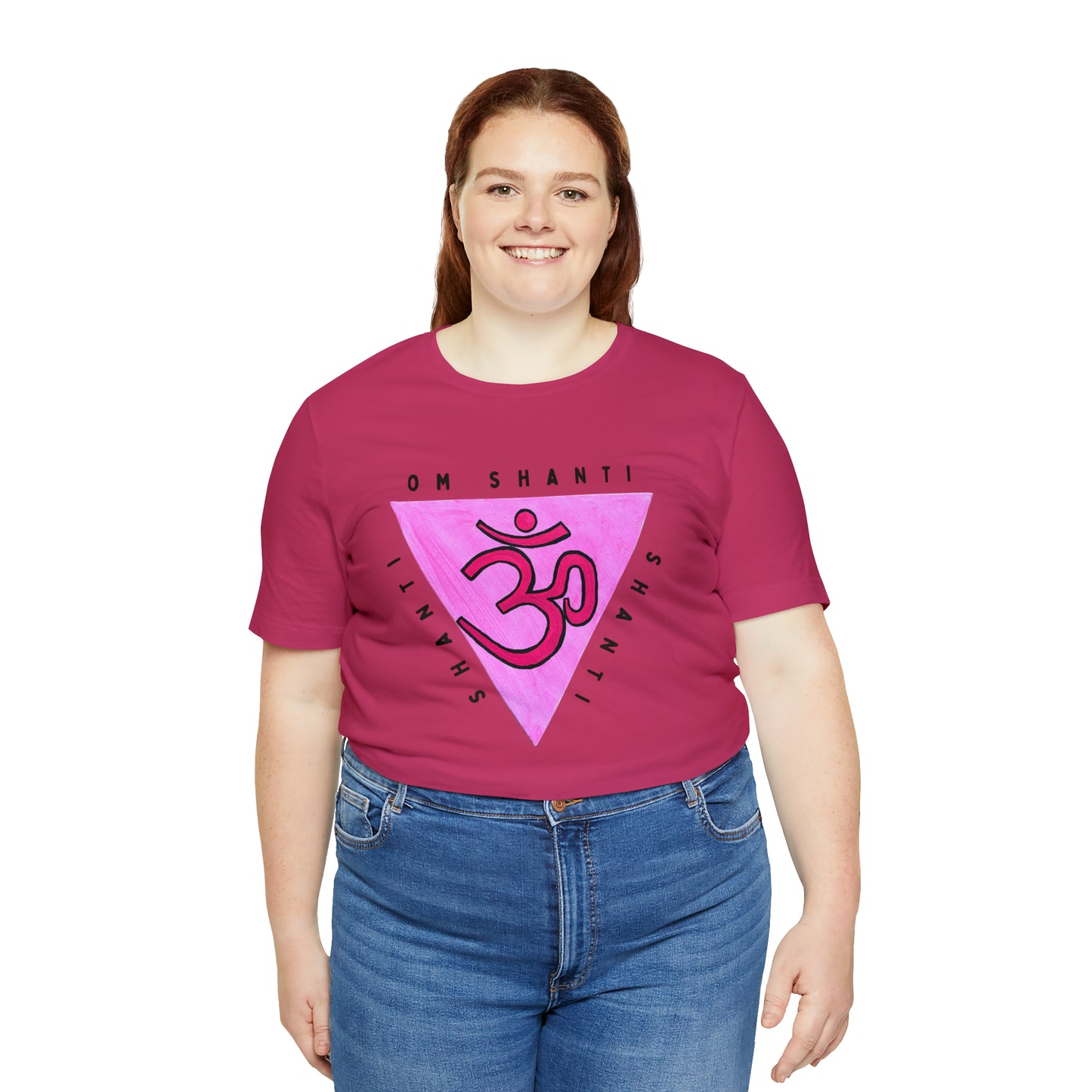 Pink Triangle OM T-Shirt - Arjuna Rigby Art and Lifestyle Store