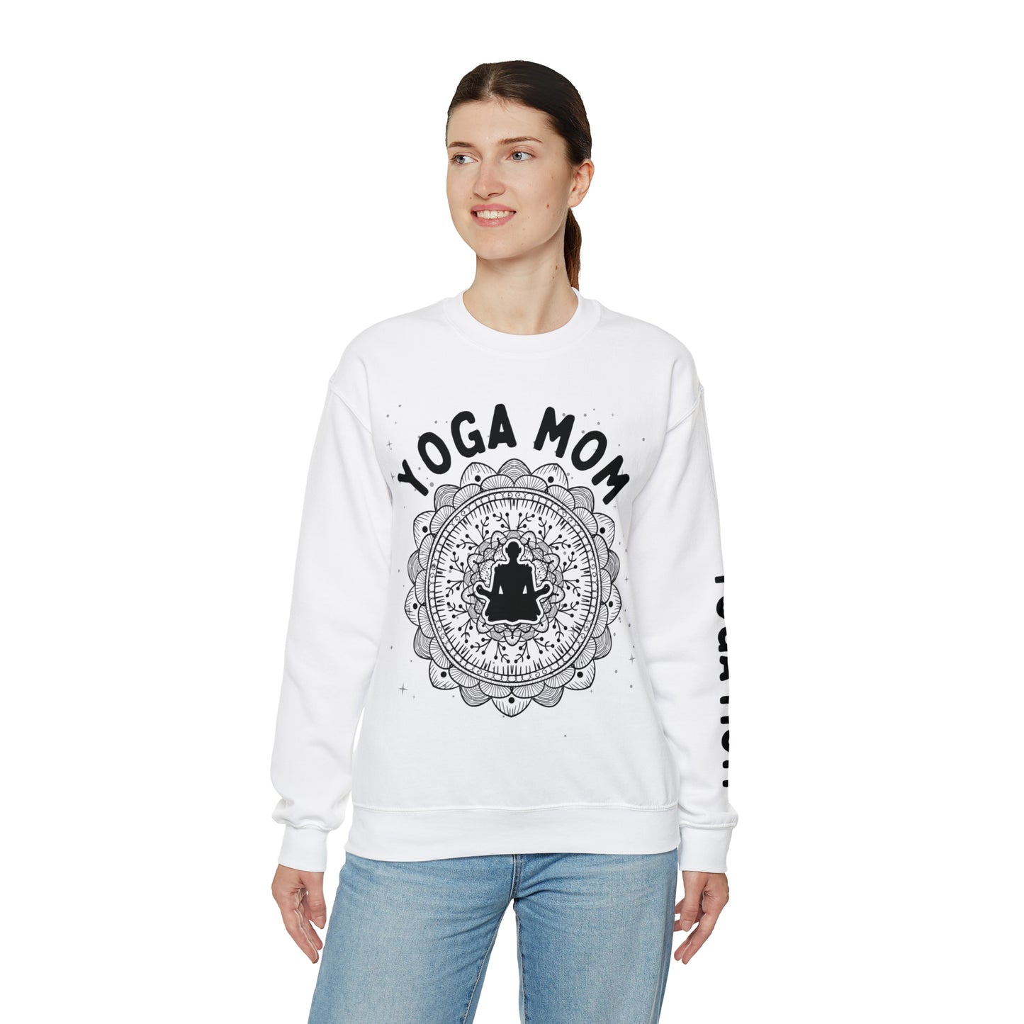 Yoga Mom Crewneck Sweatshirt - Arjuna Rigby Art and Lifestyle Store