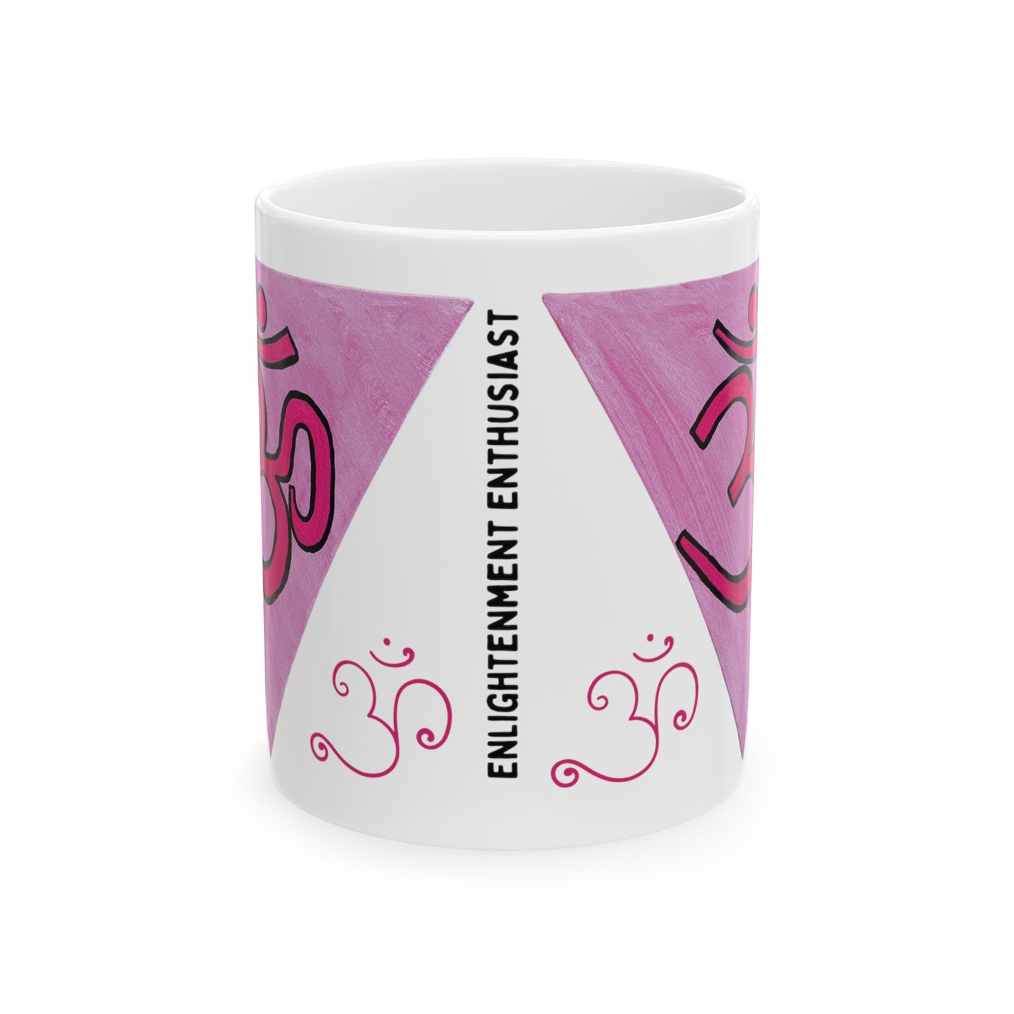 Pink Triangle OM Mug - Arjuna Rigby Art and Lifestyle Store