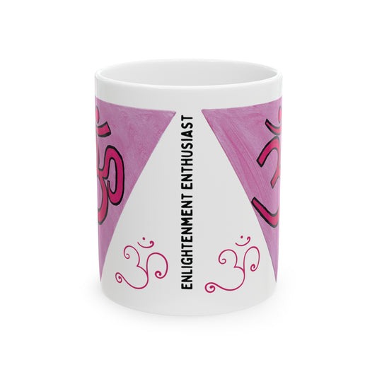 Pink Triangle OM Mug - Arjuna Rigby Art and Lifestyle Store