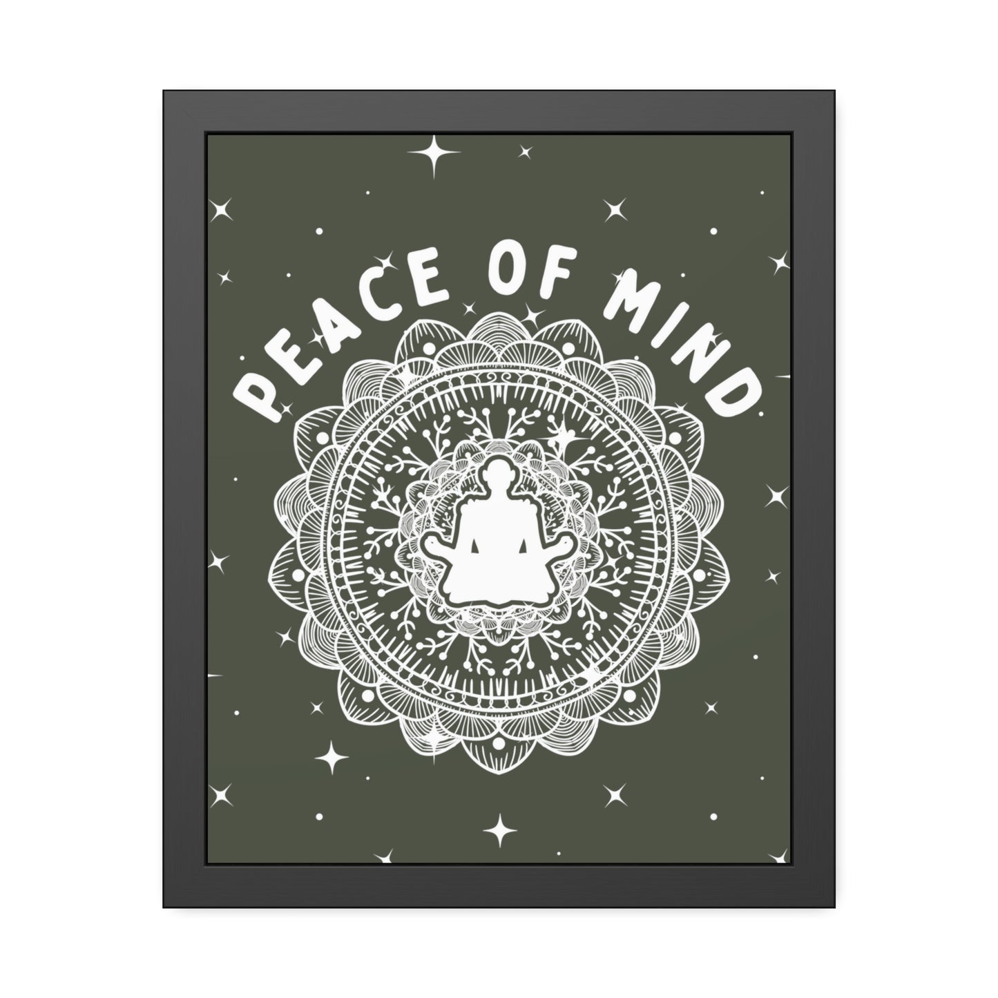 Peace of Mind Framed Fine Art Print green background
