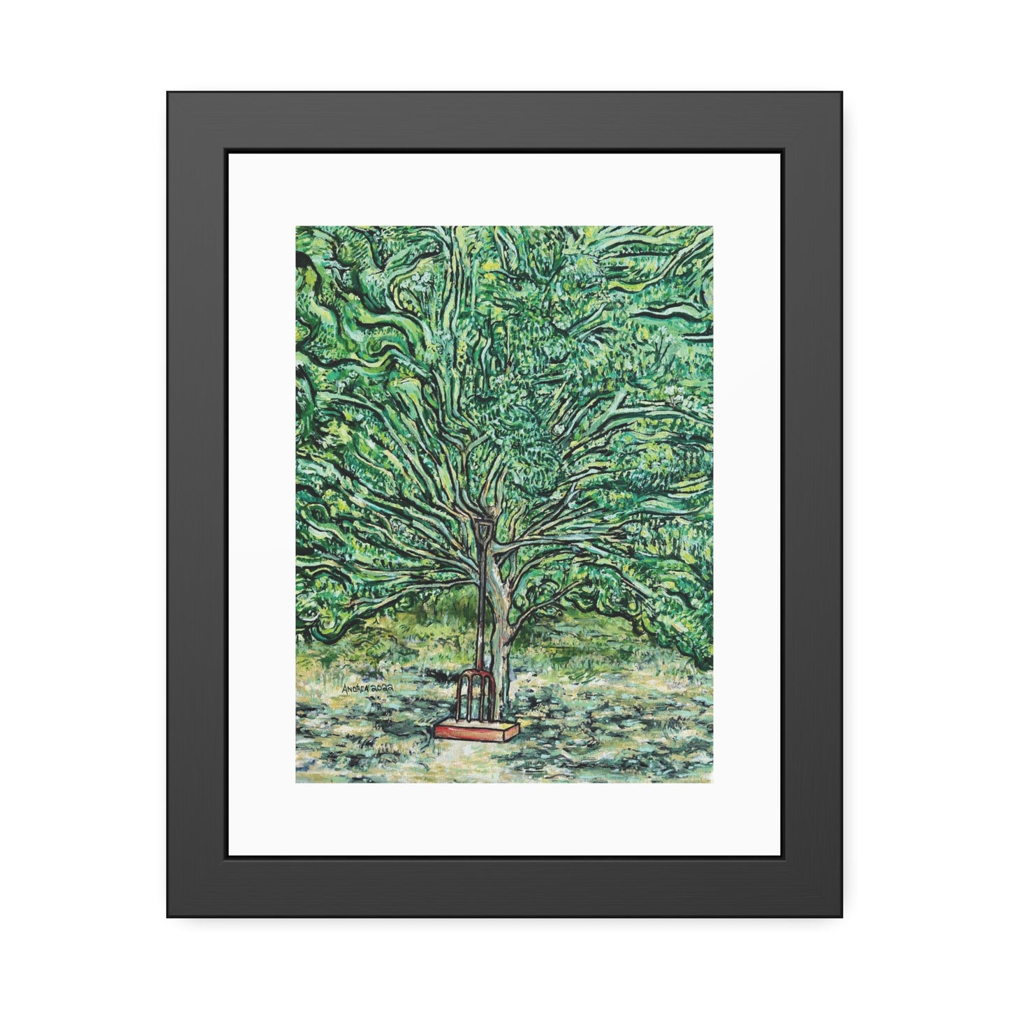 The Pear Tree or Dennis's Pitchfork Framed Fine Art Print
