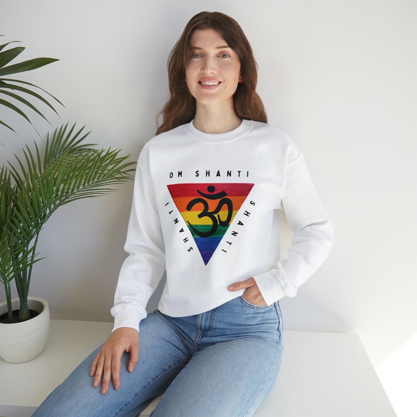 Rainbow Triangle OM Crewneck Sweatshirt