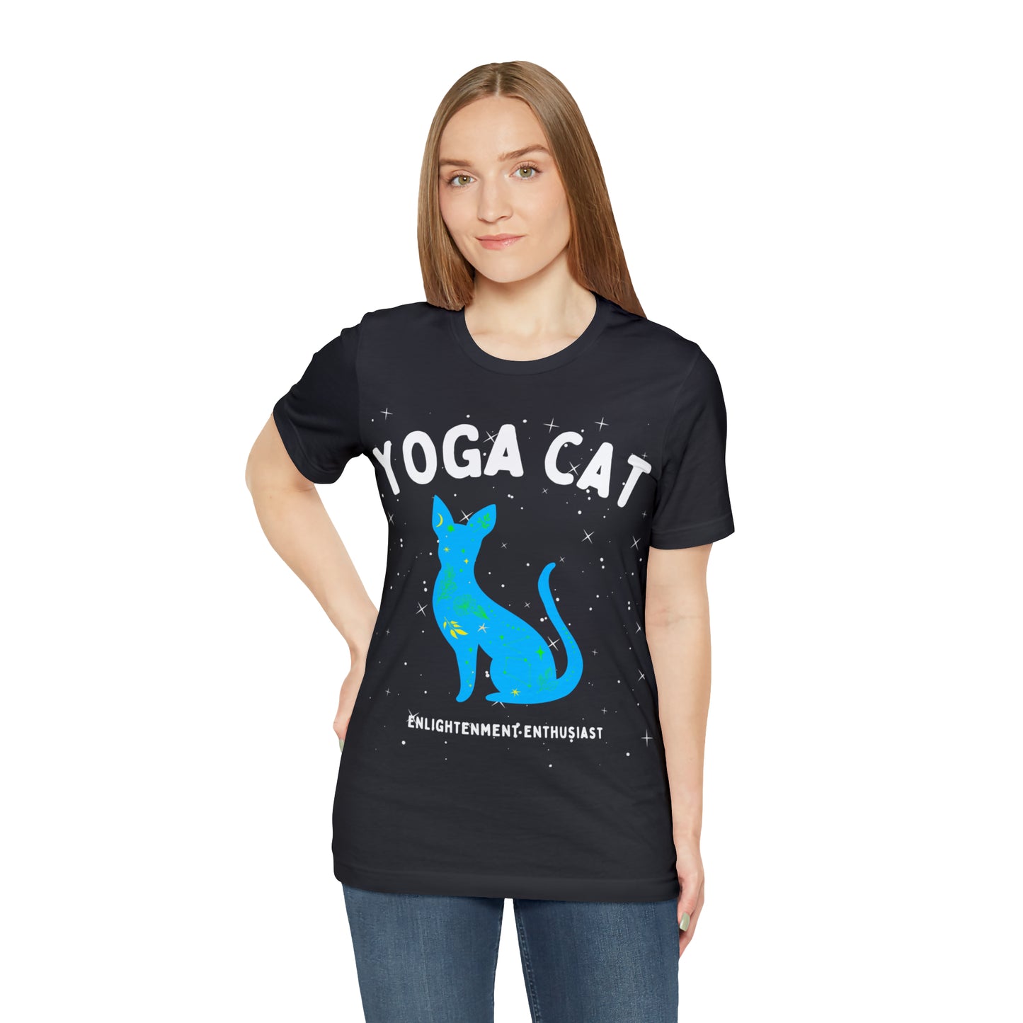 Yoga Cat T-Shirt - Arjuna Rigby Art and Lifestyle Store