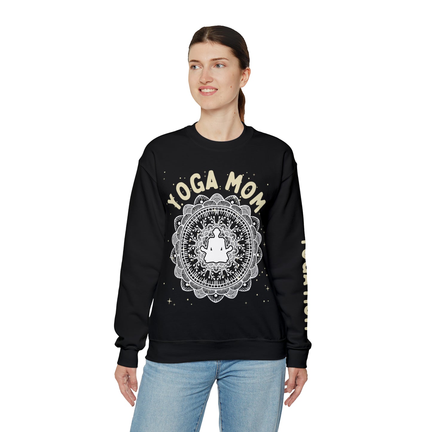 Yoga Mom Crewneck Sweatshirt - Arjuna Rigby Art and Lifestyle Store