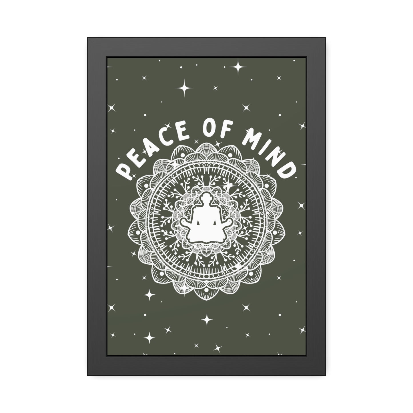 Peace of Mind Framed Fine Art Print green background