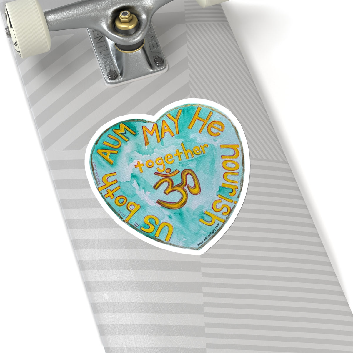 AUM May He Nourish Us Both Together Sticker - Arjuna Rigby Art and Lifestyle Store