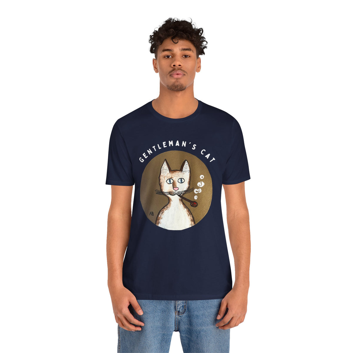 Gentleman's Cat T-Shirt - Arjuna Rigby Art and Lifestyle Store