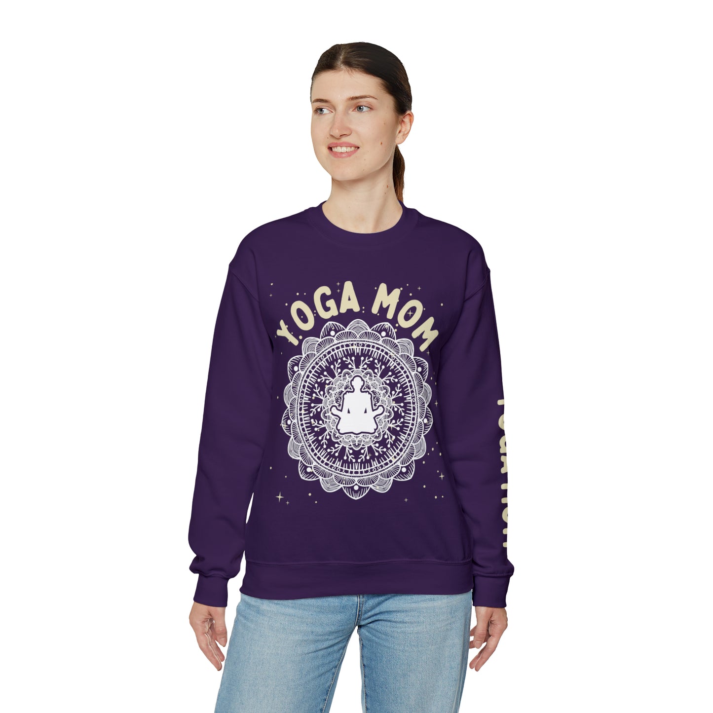 Yoga Mom Crewneck Sweatshirt - Arjuna Rigby Art and Lifestyle Store