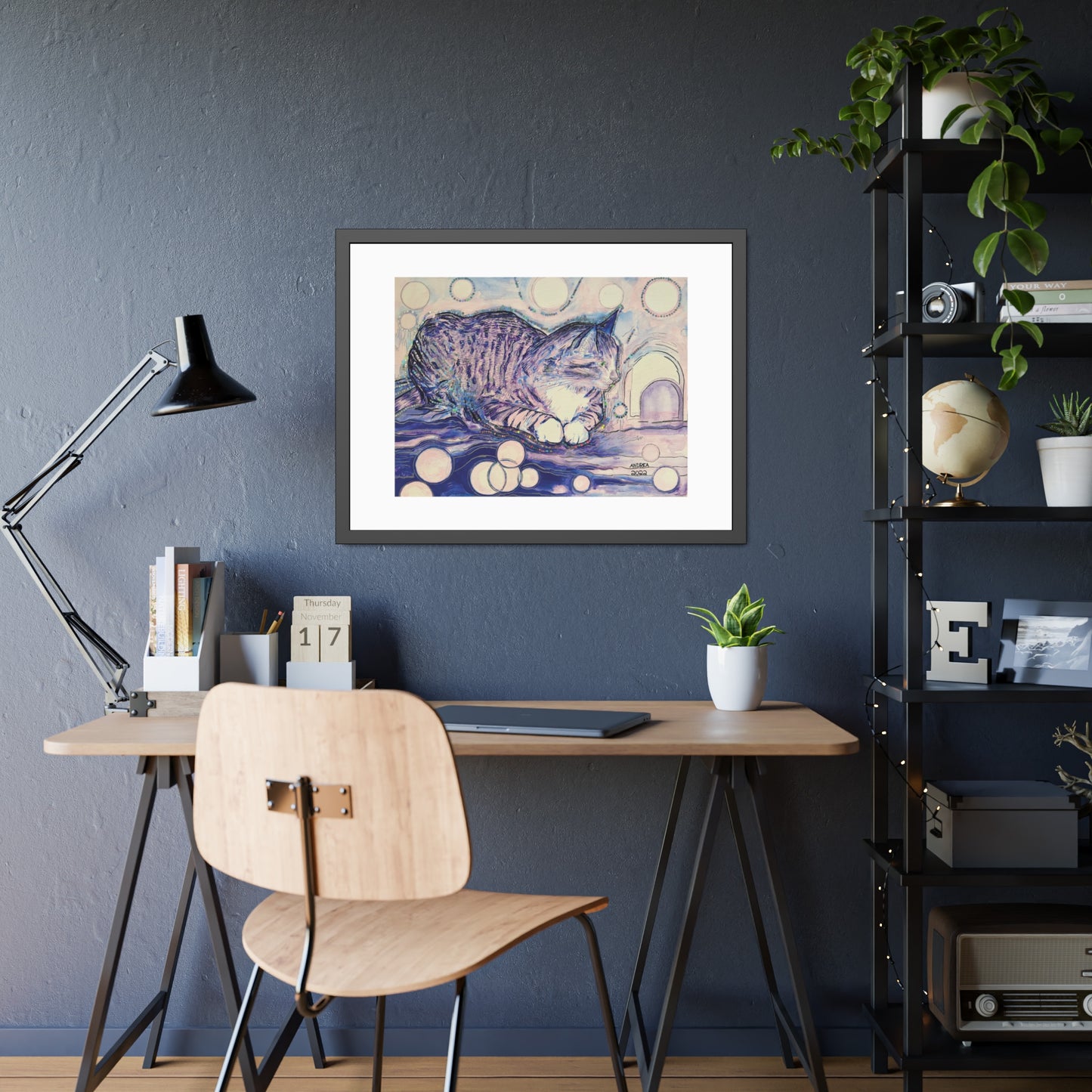Cat Vibes Framed Fine Art Print - Arjuna Rigby Art and Lifestyle Store