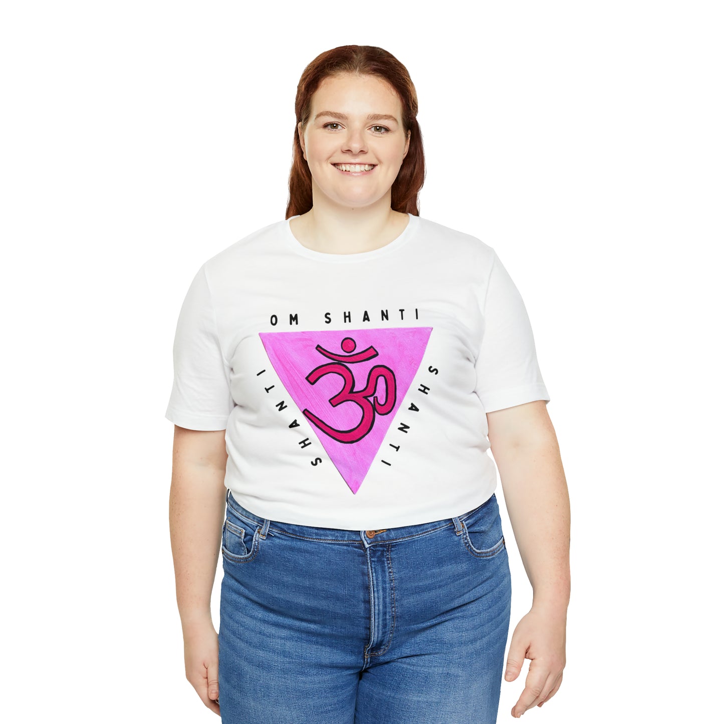 Pink Triangle OM T-Shirt - Arjuna Rigby Art and Lifestyle Store