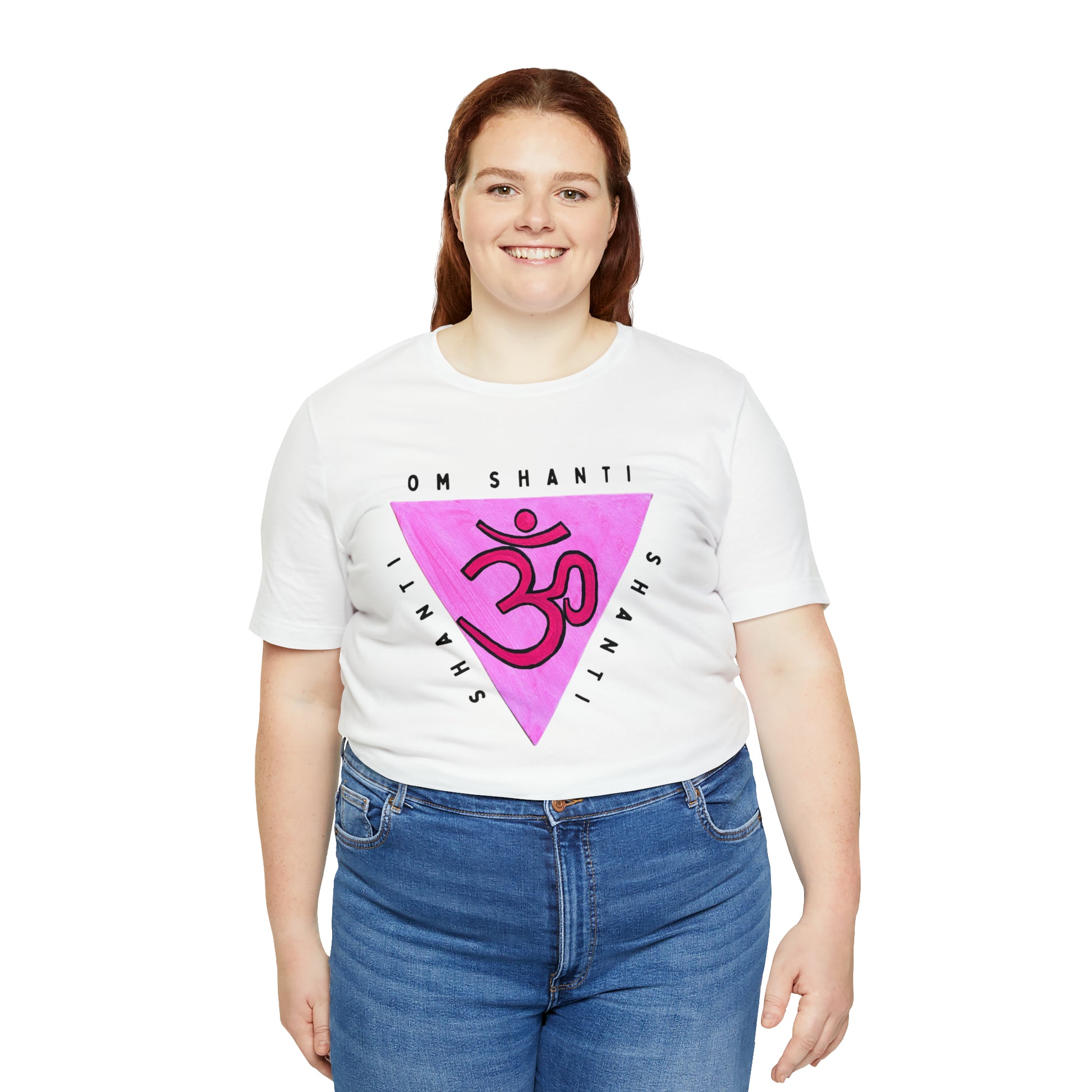 Pink Triangle OM T-Shirt - Arjuna Rigby Art and Lifestyle Store