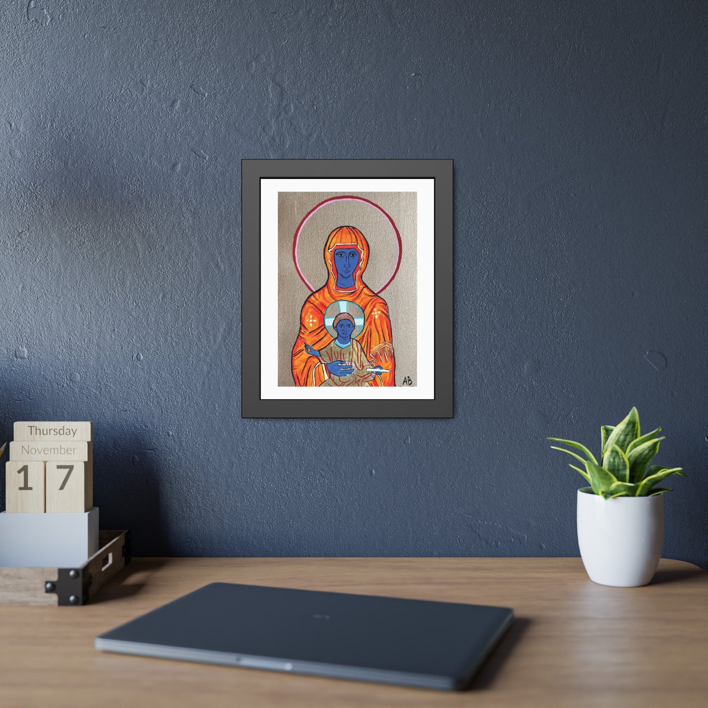 Christ and Theotokos Framed Fine Art Posters - Arjuna Rigby Art and Lifestyle Store