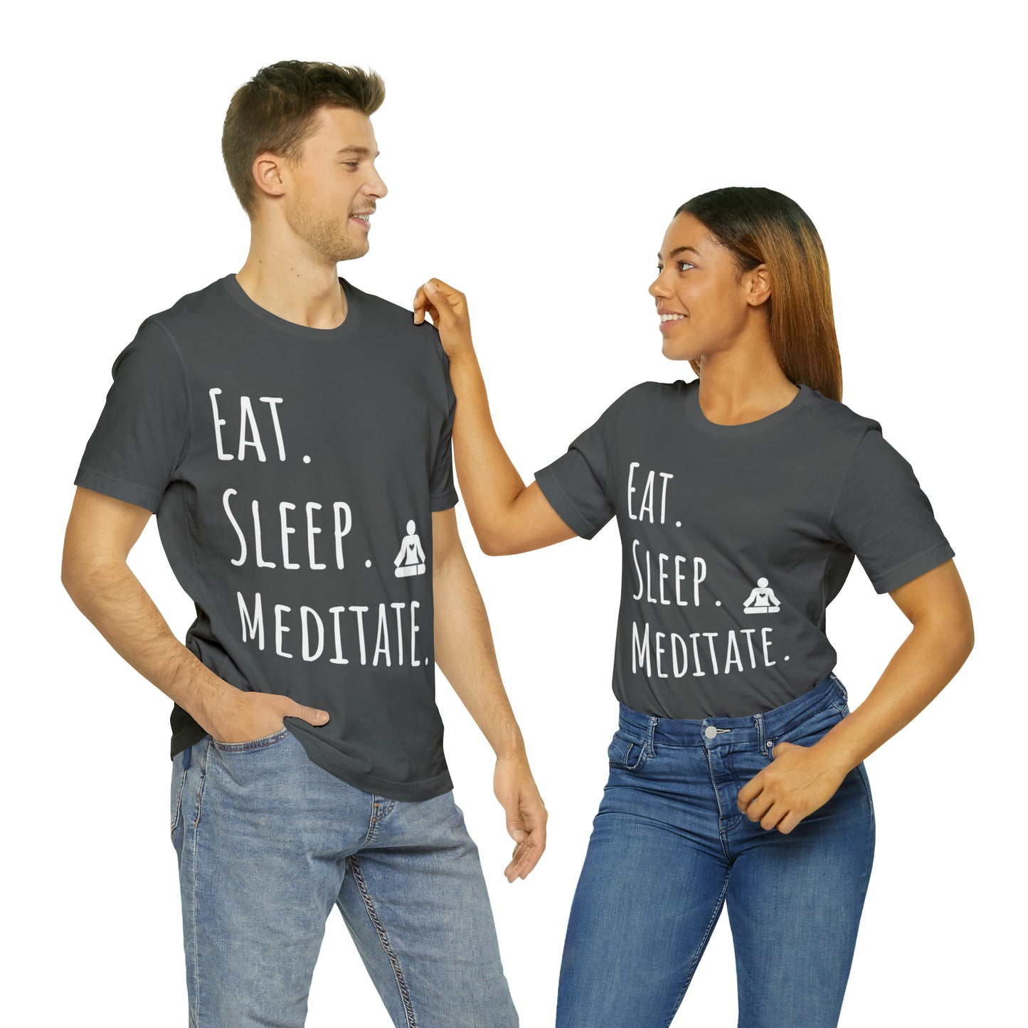 Eat. Sleep. Meditate. T-Shirt - Arjuna Rigby Art and Lifestyle Store