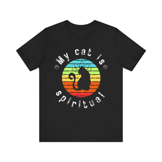 My Cat is Spiritual T-Shirt - Arjuna Rigby Art and Lifestyle Store