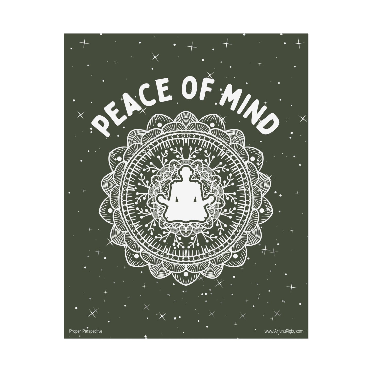 Peace of Mind Fine Art Poster green background