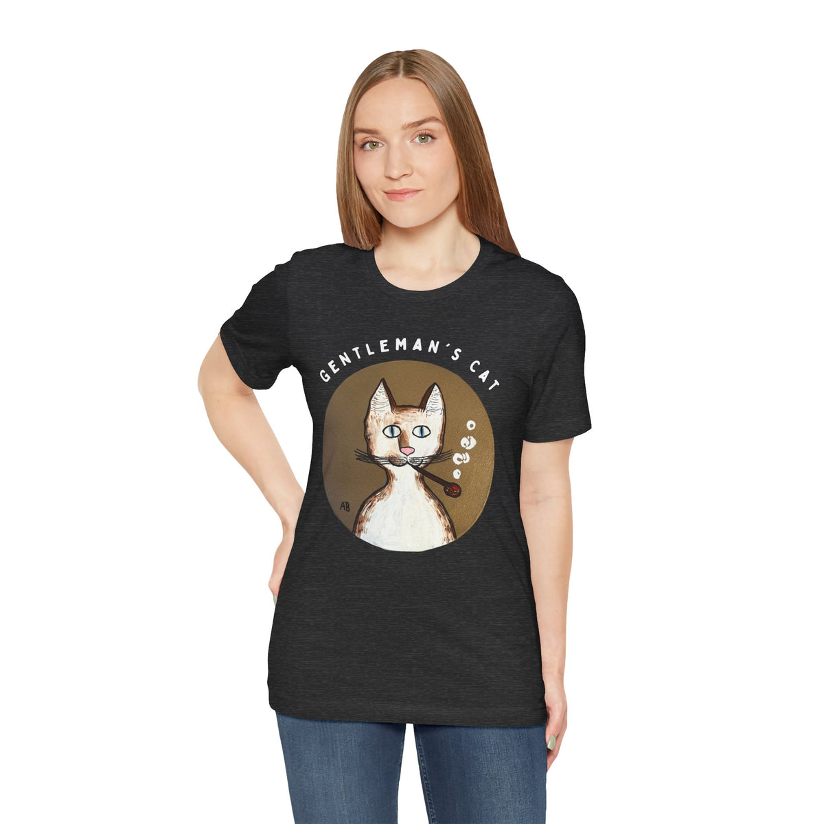 Gentleman's Cat T-Shirt - Arjuna Rigby Art and Lifestyle Store