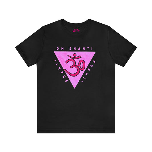 Pink Triangle OM T-Shirt - Arjuna Rigby Art and Lifestyle Store