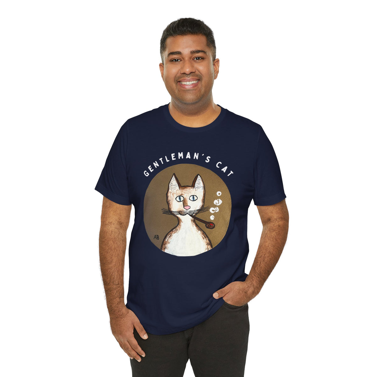 Gentleman's Cat T-Shirt - Arjuna Rigby Art and Lifestyle Store