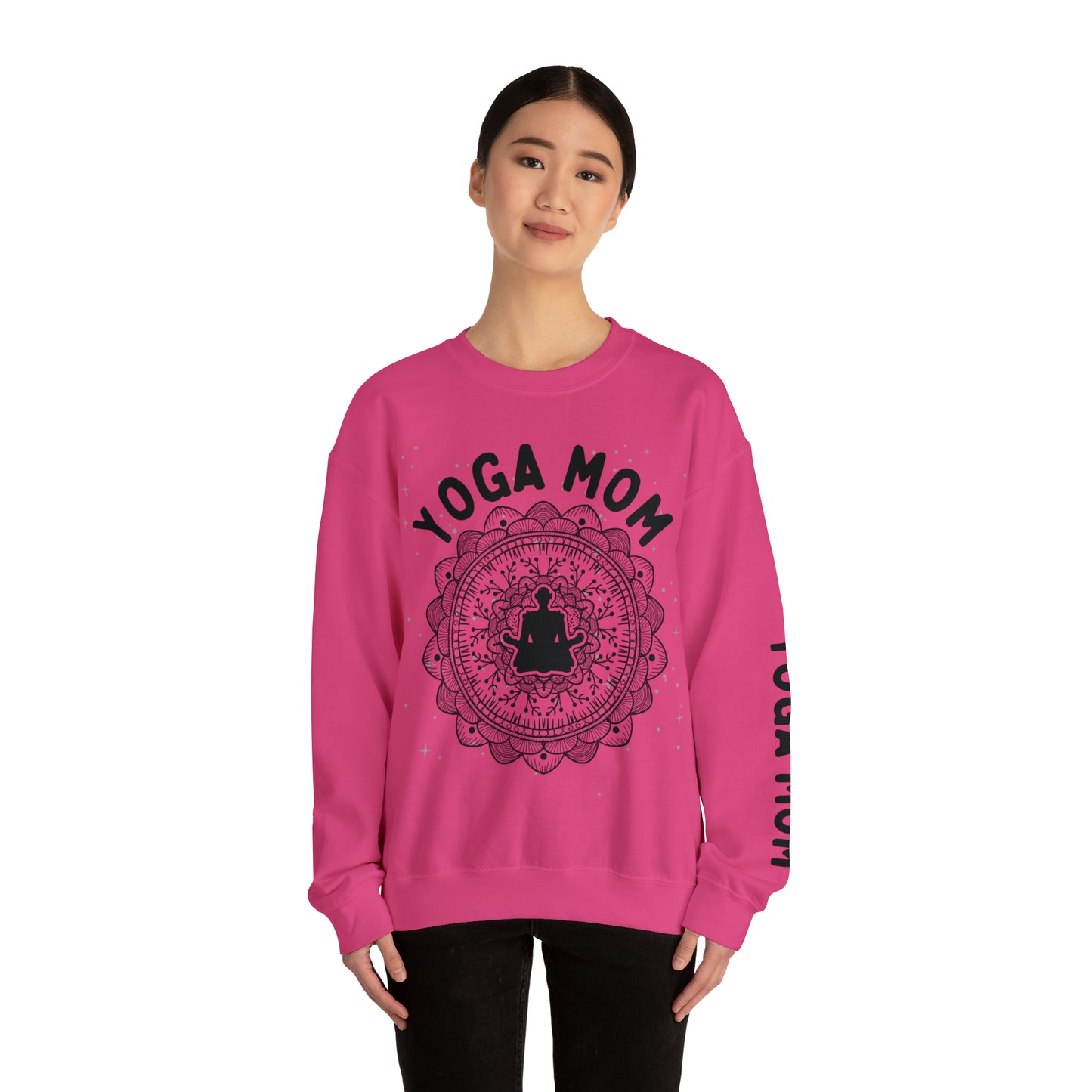 Yoga Mom Crewneck Sweatshirt - Arjuna Rigby Art and Lifestyle Store