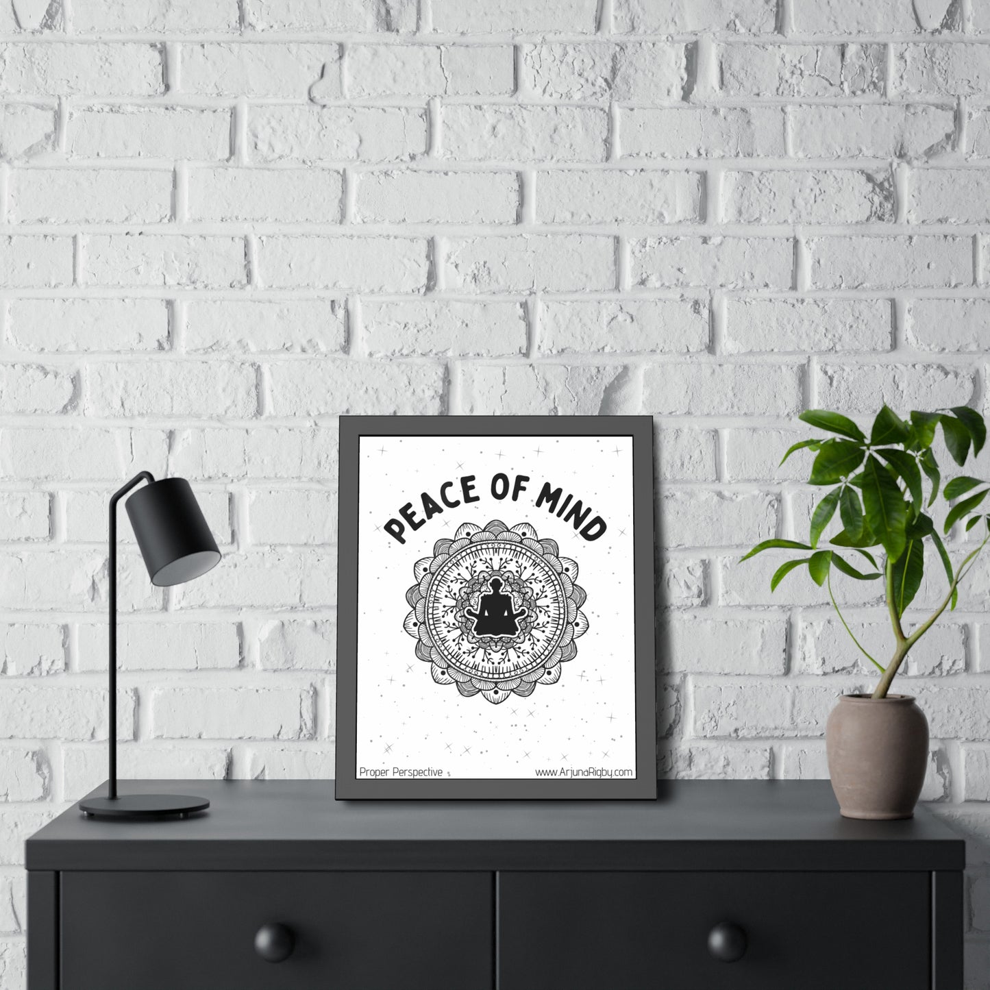 Peace of Mind Framed Fine Art Print white background