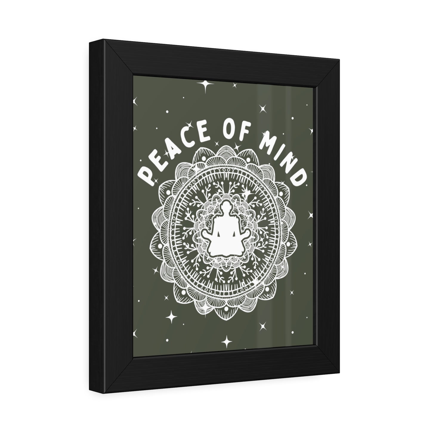 Peace of Mind Framed Fine Art Print green background