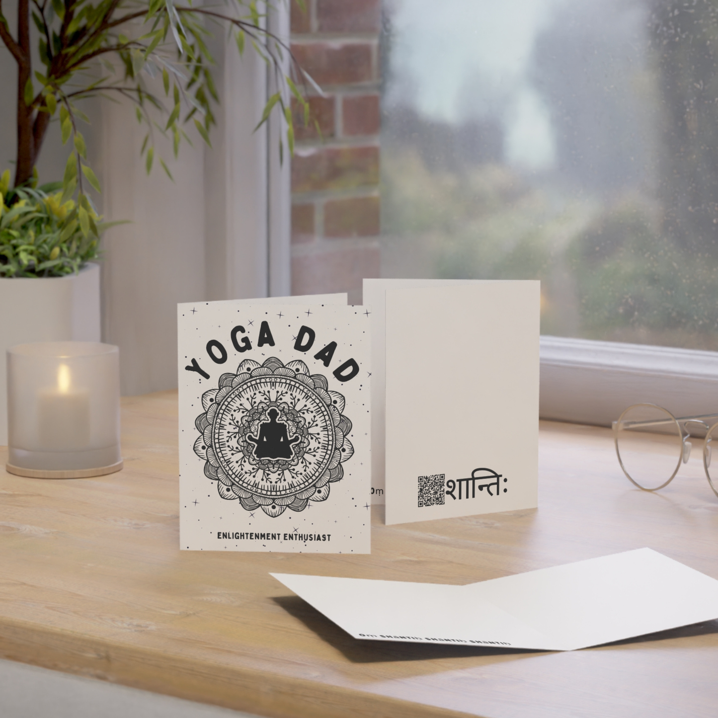 Yoga Dad Greeting Card - Arjuna Rigby Art and Lifestyle Store