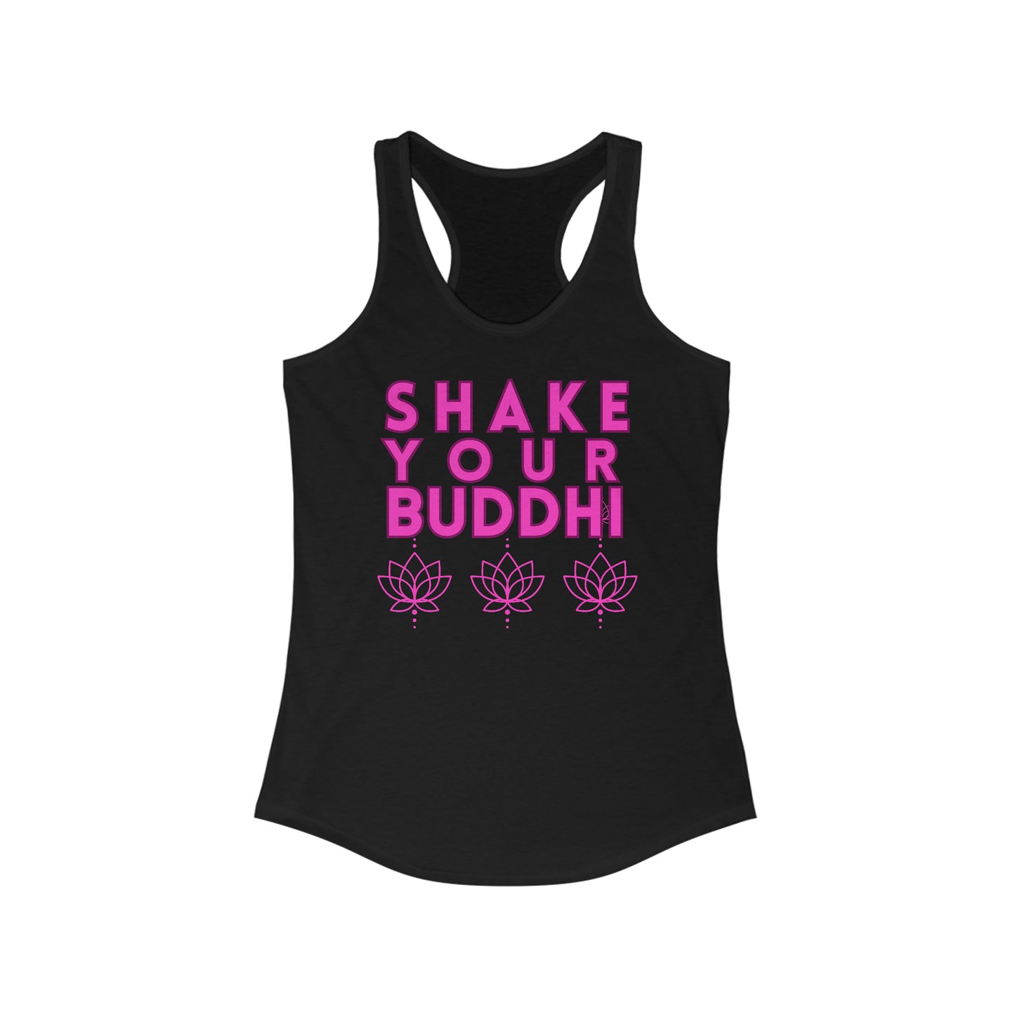 Shake Your Buddhi Women's Racerback Tank - Arjuna Rigby Art and Lifestyle Store
