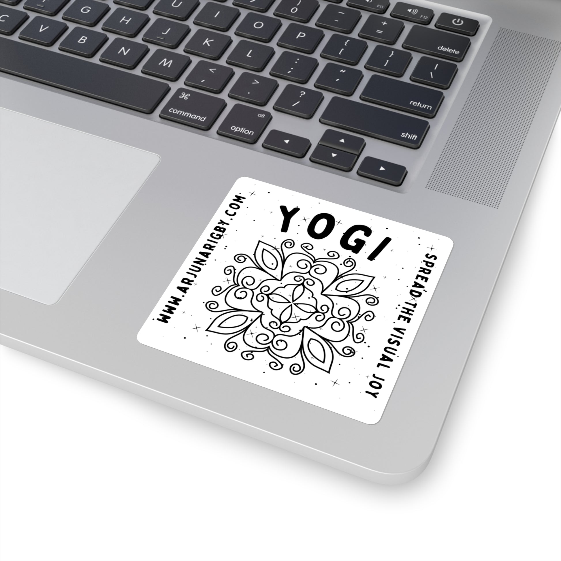 Yogi Sticker (White) - Arjuna Rigby Art and Lifestyle Store