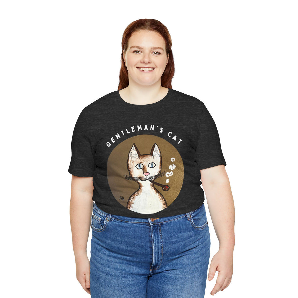 Gentleman's Cat T-Shirt - Arjuna Rigby Art and Lifestyle Store