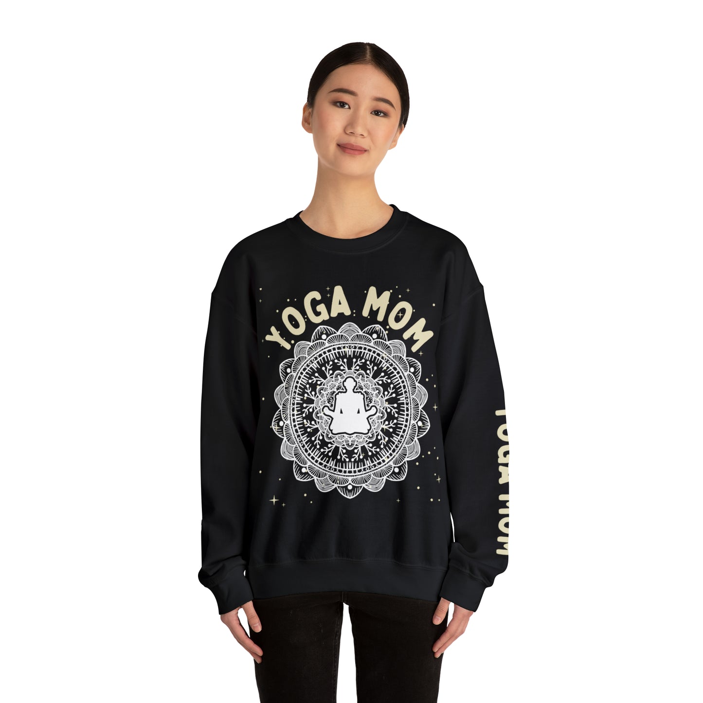 Yoga Mom Crewneck Sweatshirt - Arjuna Rigby Art and Lifestyle Store