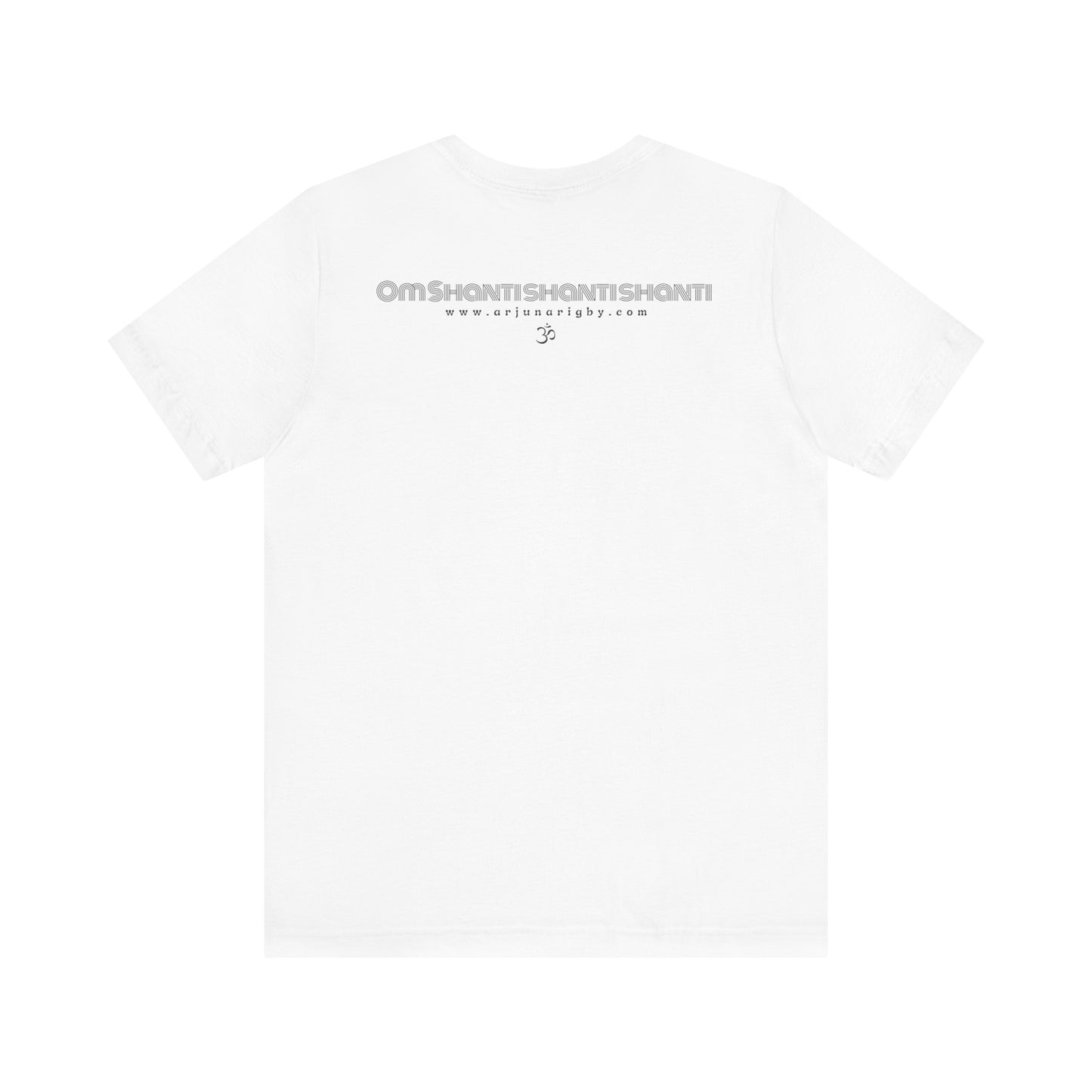 Om Shanti Shanti Shanti T-Shirt - Arjuna Rigby Art and Lifestyle Store