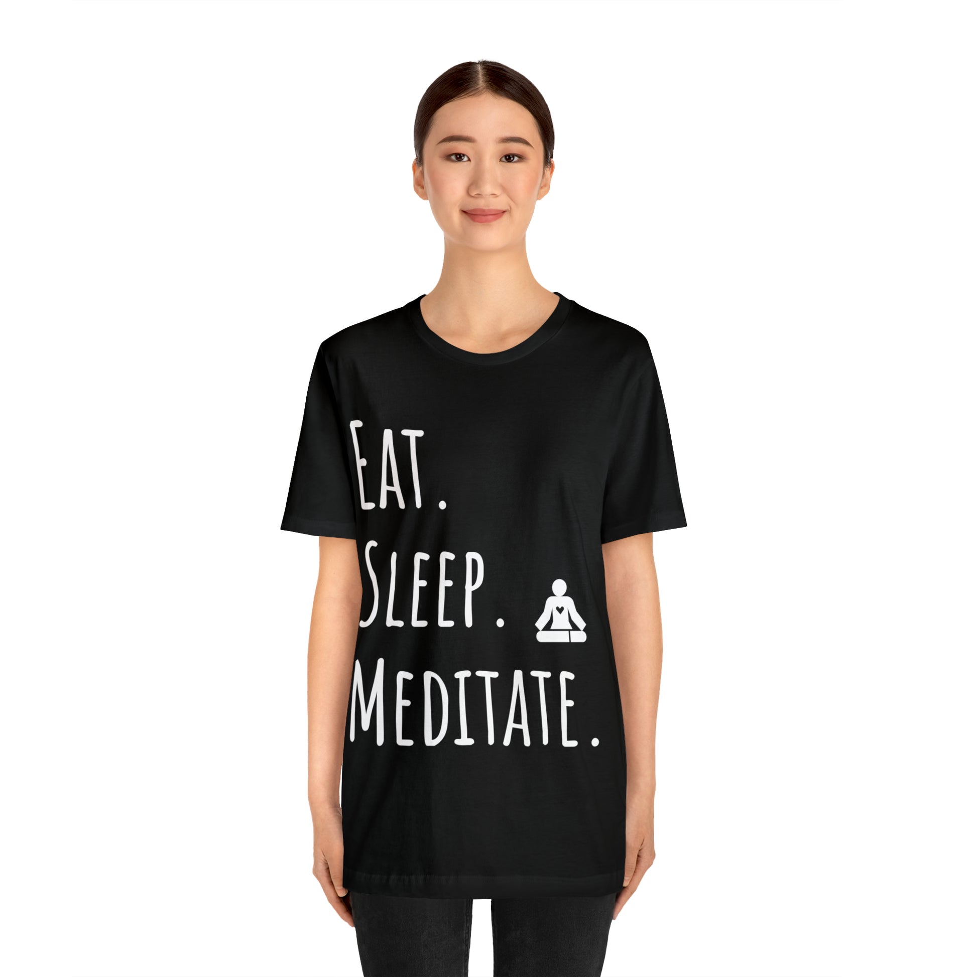 Eat. Sleep. Meditate. T-Shirt - Arjuna Rigby Art and Lifestyle Store
