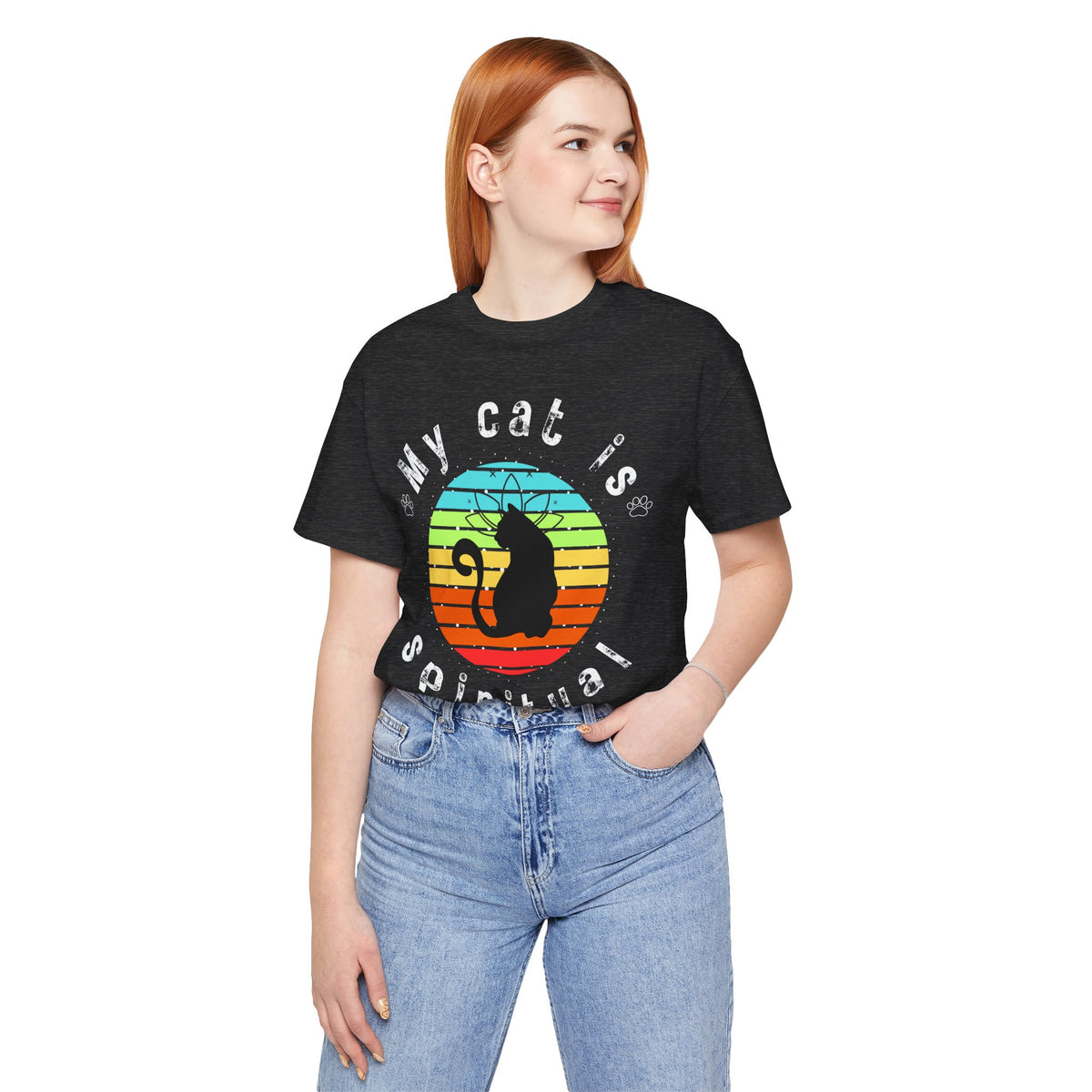 My Cat is Spiritual T-Shirt - Arjuna Rigby Art and Lifestyle Store