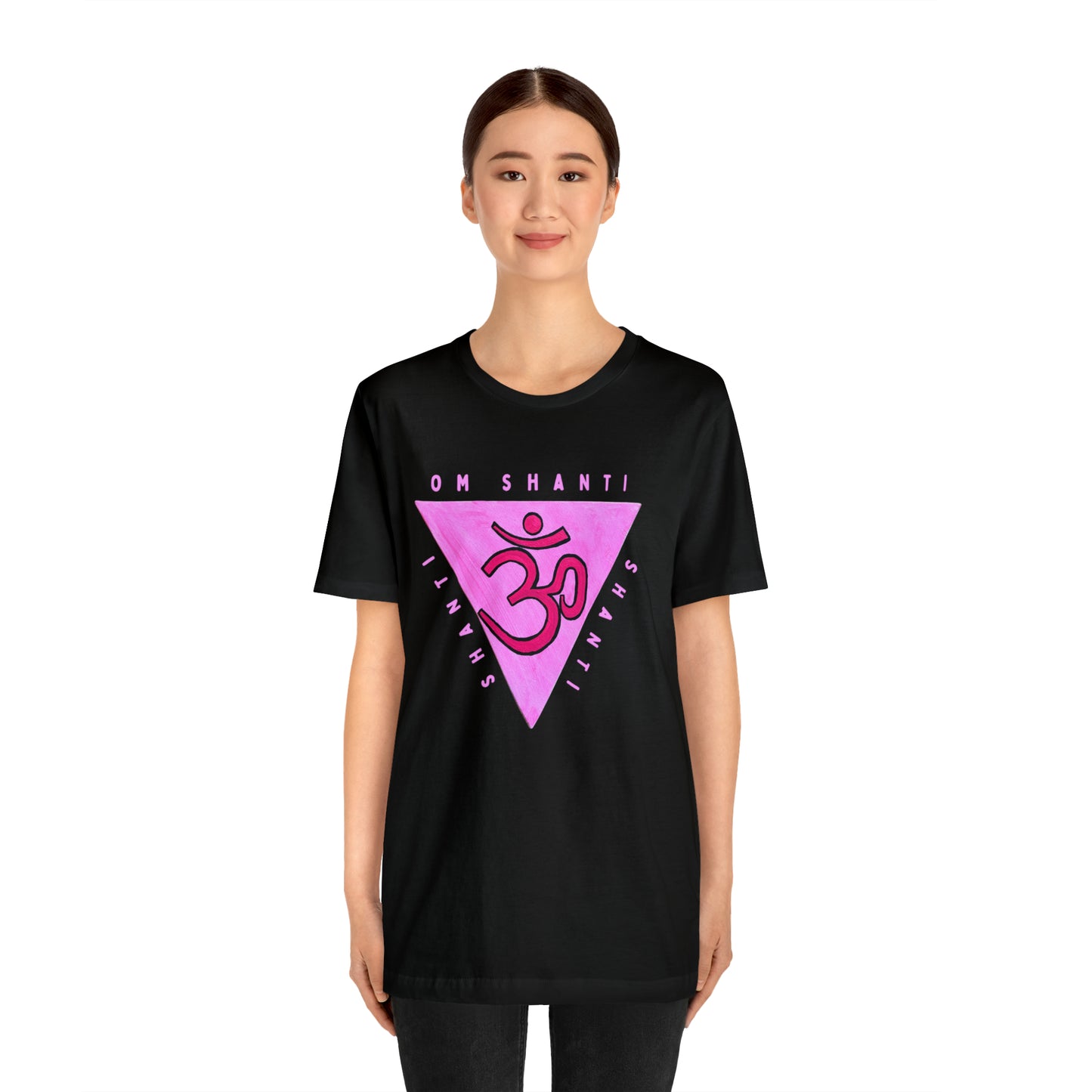 Pink Triangle OM T-Shirt - Arjuna Rigby Art and Lifestyle Store