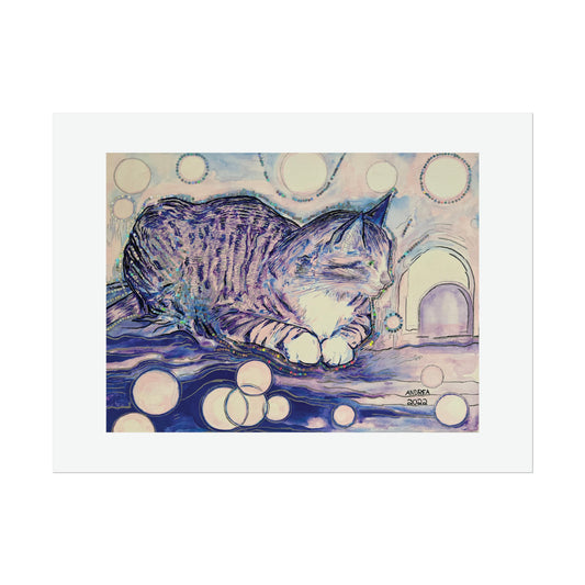 Cat Vibes Rolled Fine Art Print - Arjuna Rigby Art and Lifestyle Store