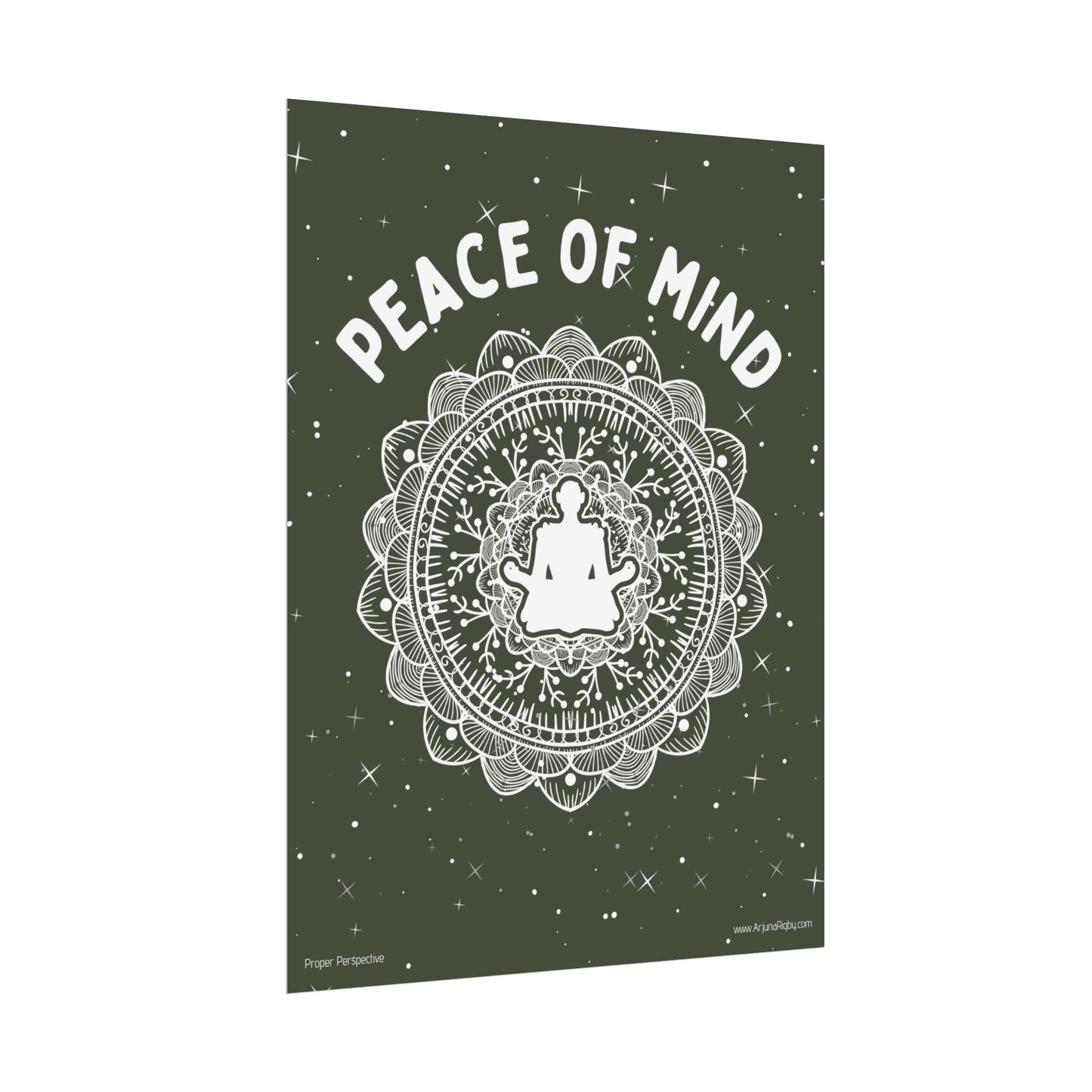 Peace of Mind Fine Art Poster green background